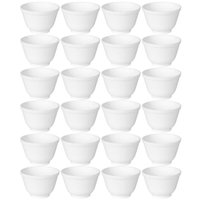 Jogo 24 Cumbucas 450ml Plástico Branco Tigela Bowl Coza Uno Porções Restaurante Bar Lanchonete