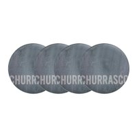 Jogo de Pratos Rasos Tramontina Churrasco Stone 4 Peças em Porcelana