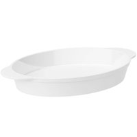 Jogo 12 Travessas Baixelas Plástico 800ml Servir Branco Oval Coza Uno Cozinha Buffet Eventos