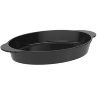 Jogo 12 Travessas Baixelas 800ml Plástico Oval Preta Servir Coza Uno Cozinhas Restaurantes Buffets
