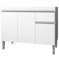 Balcao Para Pia Sem Tampo 118 cm Tatiane Branco REAJL Moveis