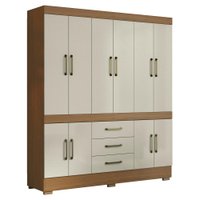 Guarda Roupa Casal 10 Portas 179 cm Monaco Atacama Areia ARMoveis