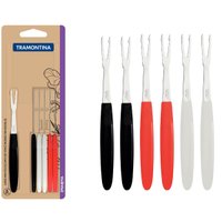 Kit 48 Mini Garfos para Petiscos Aço Inox Tramontina Servir Hótéis Restaurantes Petiscarias