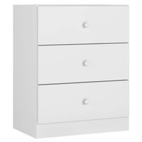 Comoda 3 Gavetas 95 cm Louise Branco REAJL Moveis