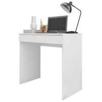 Mesa Para Computador Escrivaninha 1 Gaveta 80 cm Alexia Branco REAJL Moveis