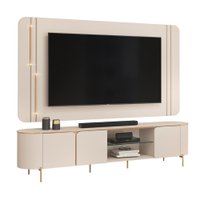 Rack Bancada com Painel Led Para TV Até 75 Polegadas Lívia Off White