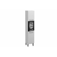 Paneleiro de Cozinha Modulado Evidence 7032 c/ 3 Portas (1 c/ Vidro) Branco/Preto - Bertolini