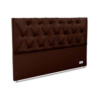 Painel de Cama Box Estofada 195 Murat Facto Brown King 195 - Corano Marrom - Ortobom