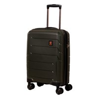 Mala Pequena de Bordo Navegat Expansível Verde Militar Rodas Duplas Cadeado TSA Polipropileno