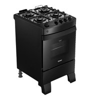 Fogão 4 Bocas Preto Consul com Mesa Esmaltada - CFO4ZAE