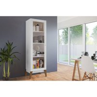 Cristaleira Sala Jantar Malta c/ 1 Porta c/ Vidro Branco - Genialflex