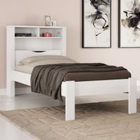 Cama Solteiro Omaha 1 Porta com Baú e Tomada Branco - Pnr Móveis