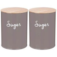 Kit 2 Latas Porta Mantimentos Pote Hermético para Açúcar com Tampa Bambu Haus Concept Sugar