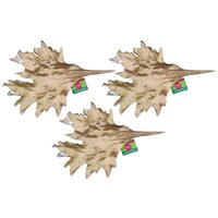 Kit 3 Galhos Chifre de Cervo Decoração Pick Natalino Arranjo 45cm Magizi Dourado com Glitter