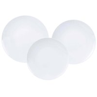 Aparelho de Jantar 18 Peças Tramontina Leonora Porcelana Branca Leve Cupê Mesa Posta Sopa Caldos Doces