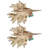 Kit Pick Natalino 2 Galhos Chifre de Cervo Decoração Arranjo 45cm Árvore de Natal  Dourado Glitter