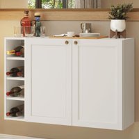 Buffet Aparador com Adega 100cm 2 Portas Branco Vik Madesa 16