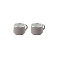 Conjunto 2 Xícaras para Café Tramontina 64760308 80ml Cinza