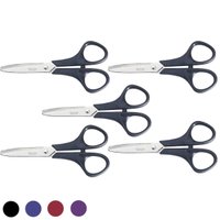 Conjunto 5 Tesouras Escolar Sem Ponta 5