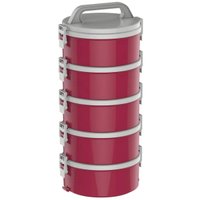 Conjunto Marmita Térmica 5 Unidades Vermelho Tekcor Soprano