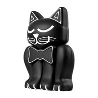 Relicário Porta Lembranças Preto Fosco Emborrachado Gatinho Pet Memory