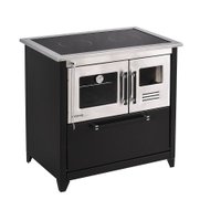 Fogão a Lenha Prime Glass Preto Esquerdo Hidro 22466