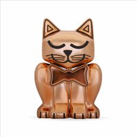 Relicário Porta Lembranças Rose Gold Gatinho Pet Memory