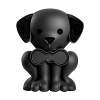 Relicário Porta Lembranças Preto Fosco Emborrachado Cachorrinho Pet Memory