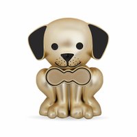 Relicário Porta Lembranças Ouro Fosco Cachorrinho Pet Memory