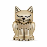 Relicário Porta Lembranças Dourado Gatinho Pet Memory