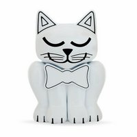 Relicário Porta Lembranças Branco Gatinho Pet Memory