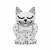 Relicário Porta Lembranças Branco Artístico Gatinho Pet Memory