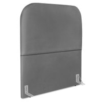 Cabeceira Solteiro 90 cm Com Frame Alana Corino Cinza Artte