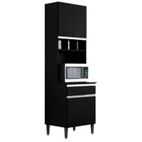 Paneleiro Microondas 202X61cm Andreia Preto REAJL Moveis