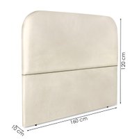 Cabeceira Queen 160 cm Com Frame Alana Corino Bege Artte
