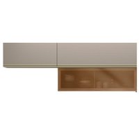 Armario Aereo 120 cm VD E Armario Aereo 80 cm MDF Proenca Nogueira Nude Prime Demartez