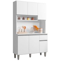 Kit Cozinha Compacta 6 Portas 105 cm Marcia Branco REAJL Moveis