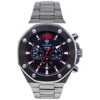 Relógio Cronógrafo Masculino de Aço Tuguir Analógico Infinity GCS-1271 Prata e Preto