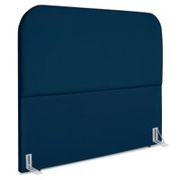 Cabeceira Casal 140 cm Com Frame Alana Suede Azul Marinho Artte