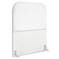 Cabeceira Solteiro 100 cm Com Frame Alana Suede Branco Artte