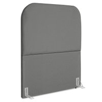 Cabeceira Solteiro 90 cm Com Frame Alana Suede Cinza Artte
