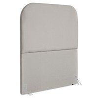 Cabeceira Solteiro 100 cm Com Frame Alana Suede Cinza Claro Artte