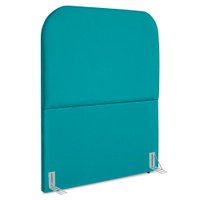 Cabeceira Solteiro 90 cm Com Frame Alana Suede Azul Turquesa Artte