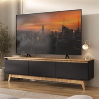 Rack para TV até 75 Polegadas 180cm 3 Portas Retrô Multimóveis MP1102