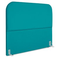 Cabeceira Casal 140 cm Com Frame Alana Suede Azul Turquesa Artte