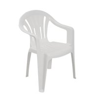 Cadeira Plástica Empilhável Fiore Branca Pisani