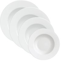 Jogo de 16 Pratos Porcelana Mesa Posta Tramontina Maria Augusta Raso Fundo Sobremesa