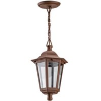 Luminária de Teto Lustre Pendente Retrô Grega Cristal Marrom Iluminação Sala de Estar Varanda