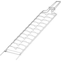 Grelha para Pães de Alho 74x15,5x3cm Churrasco Petiscos Arame de Aço Cromado Utimil