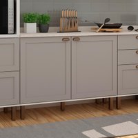 Balcão de Cozinha Genialflex Iluminata Sem Tampo Branco Fend